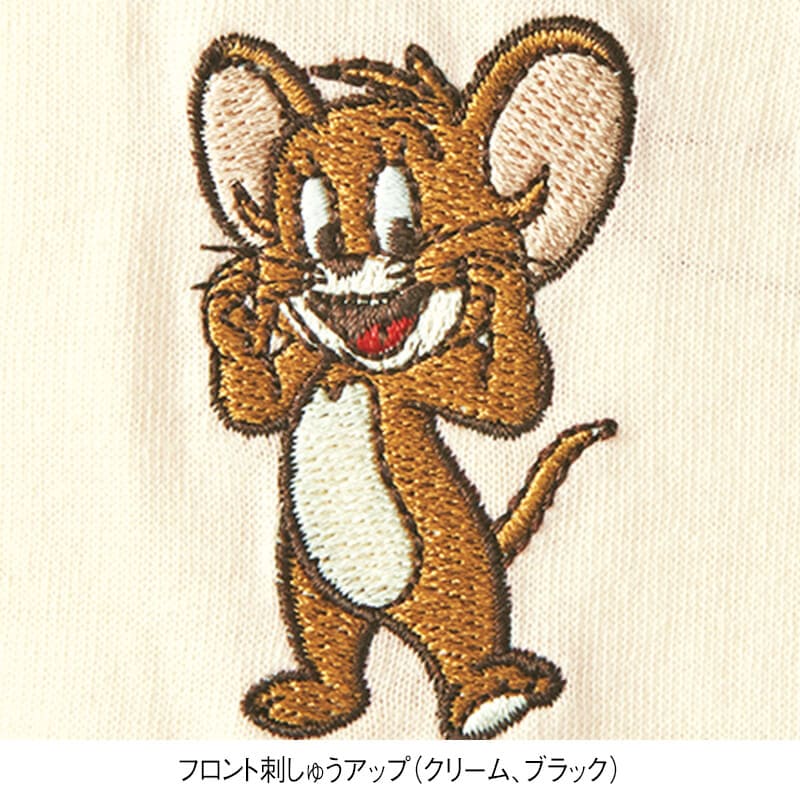 ＜TOM and JERRY＞ポケット付き天竺長袖Tシャツ