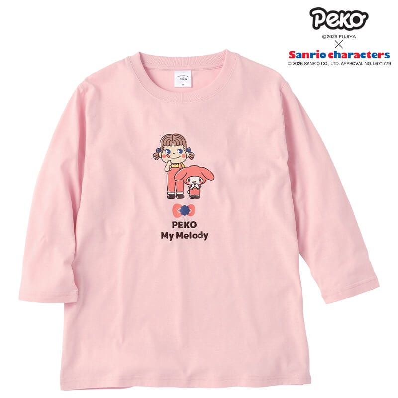<Peko×サンリオキャラクターズ>天竺7分袖Tシャツ