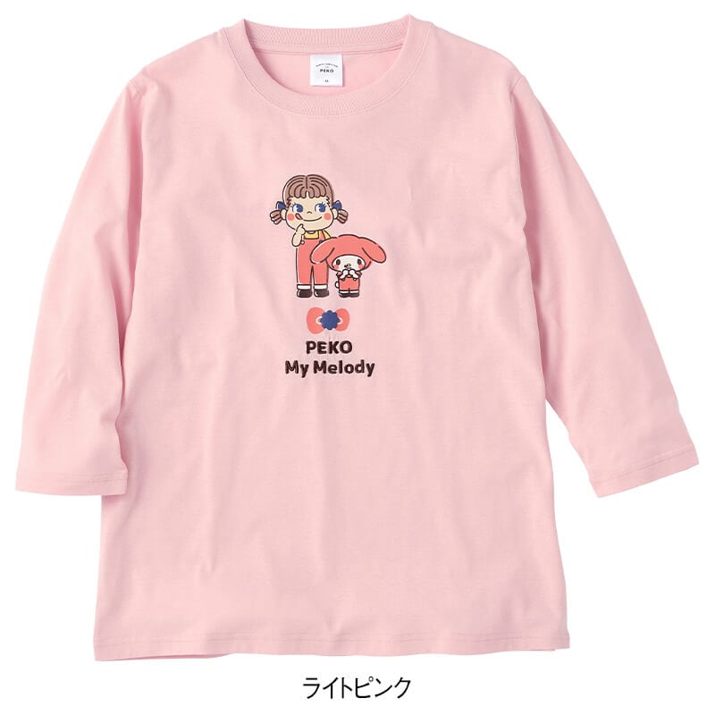 <Peko×サンリオキャラクターズ>天竺7分袖Tシャツ