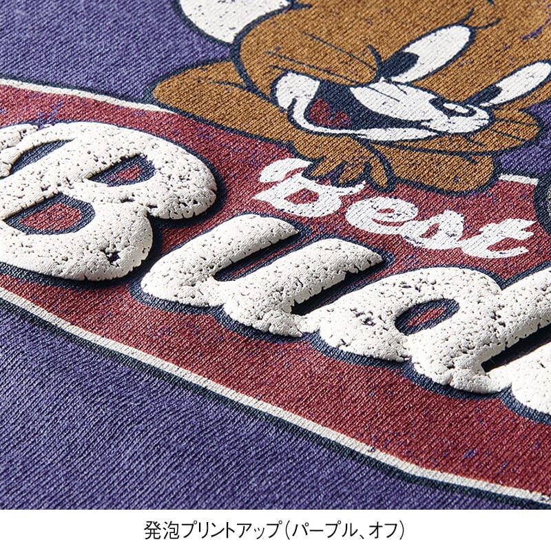 <TOM and JERRY>天竺5分袖WIDETシャツ