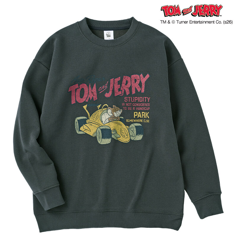 <TOM and JERRY>裏起毛クルーネックBIGトレーナー
