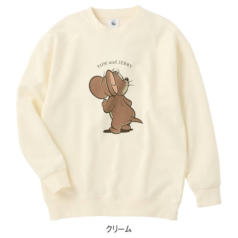 <TOM and JERRY>裏起毛クルーネックBIGトレーナー