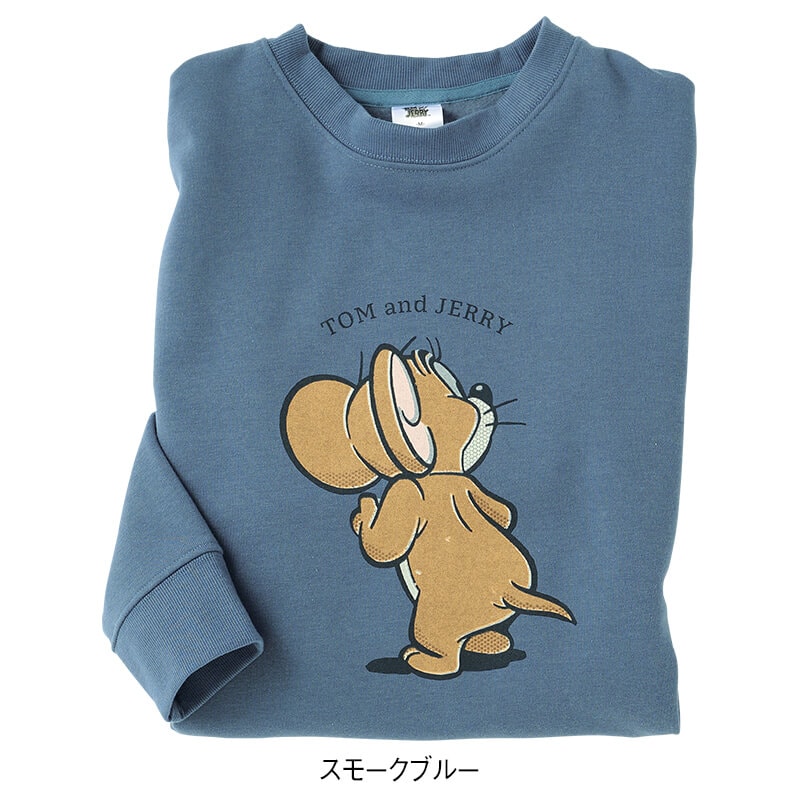 <TOM and JERRY>裏起毛クルーネックBIGトレーナー