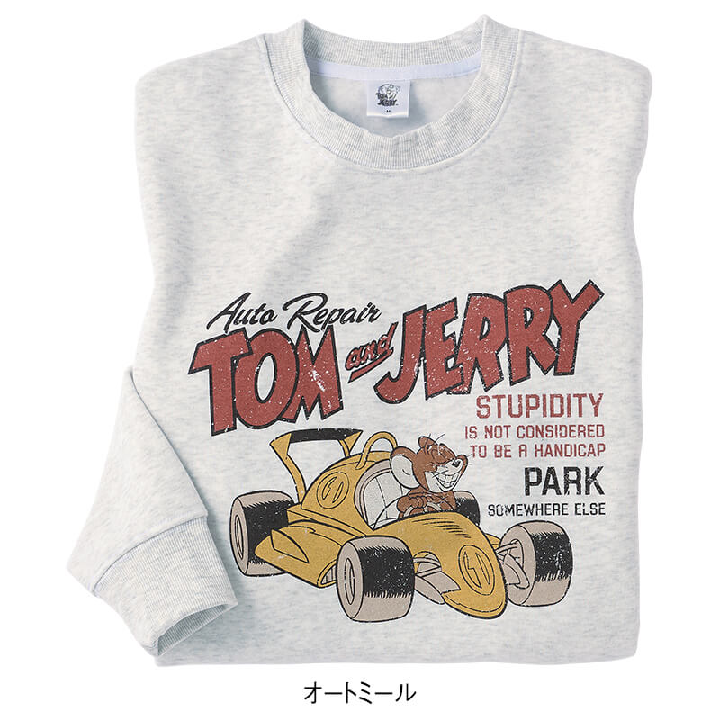 <TOM and JERRY>裏起毛クルーネックBIGトレーナー