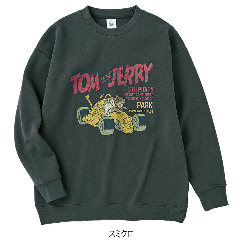 <TOM and JERRY>裏起毛クルーネックBIGトレーナー