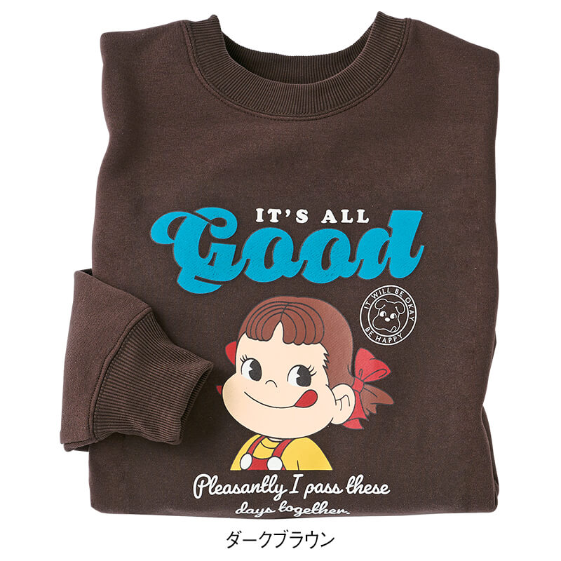 <Peko>裏起毛クルーネックWIDEトレーナー