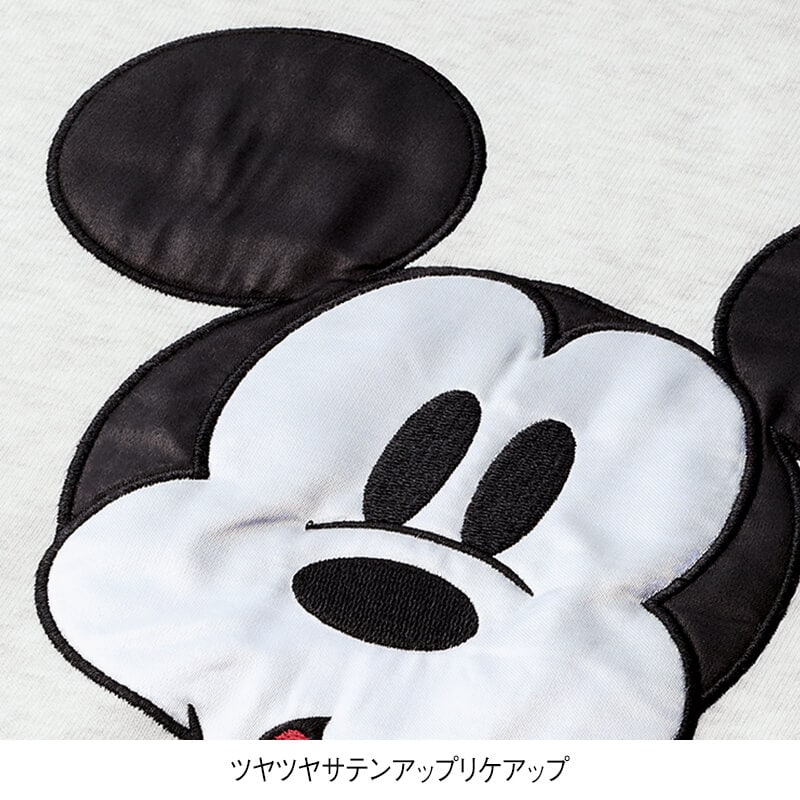 ＜ディズニー＞サテンアップリケ裏起毛BOXトレーナー