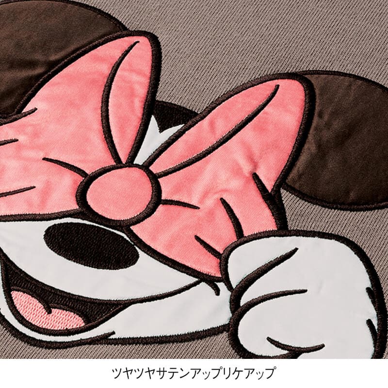 ＜ディズニー＞サテンアップリケ裏起毛BOXトレーナー
