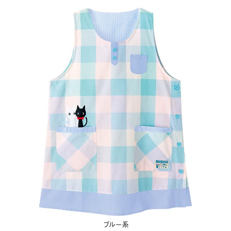 白黒ネコちゃんエプロン