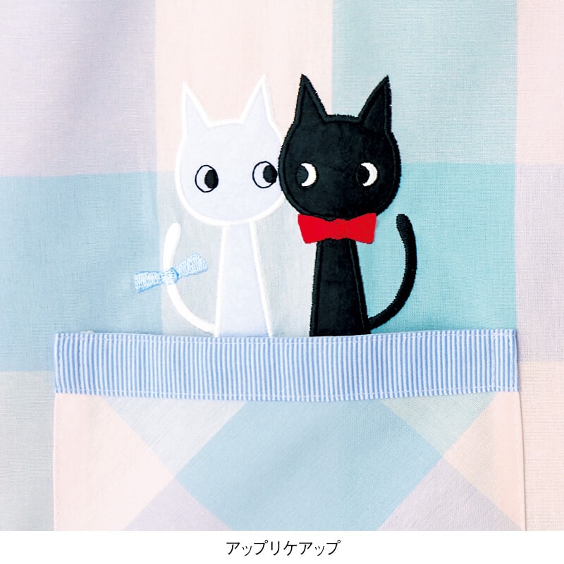 白黒ネコちゃんエプロン