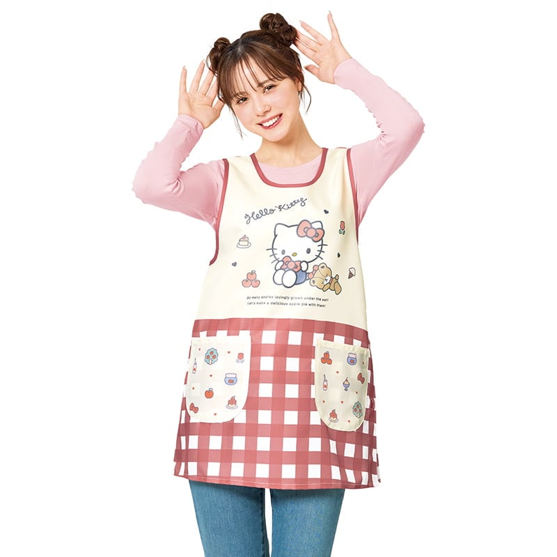 <サンリオキャラクターズ>ハローキティ チェックプリントエプロン