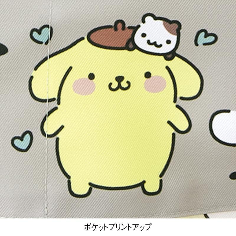 <サンリオキャラクターズ>犬キャラMIXフロント総柄プリントエプロン