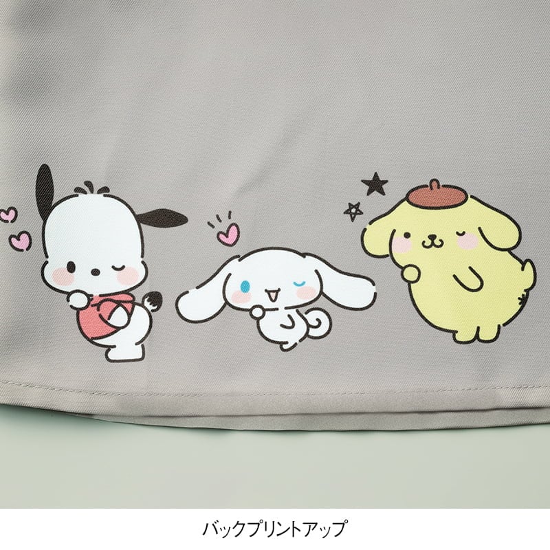 <サンリオキャラクターズ>犬キャラMIXフロント総柄プリントエプロン
