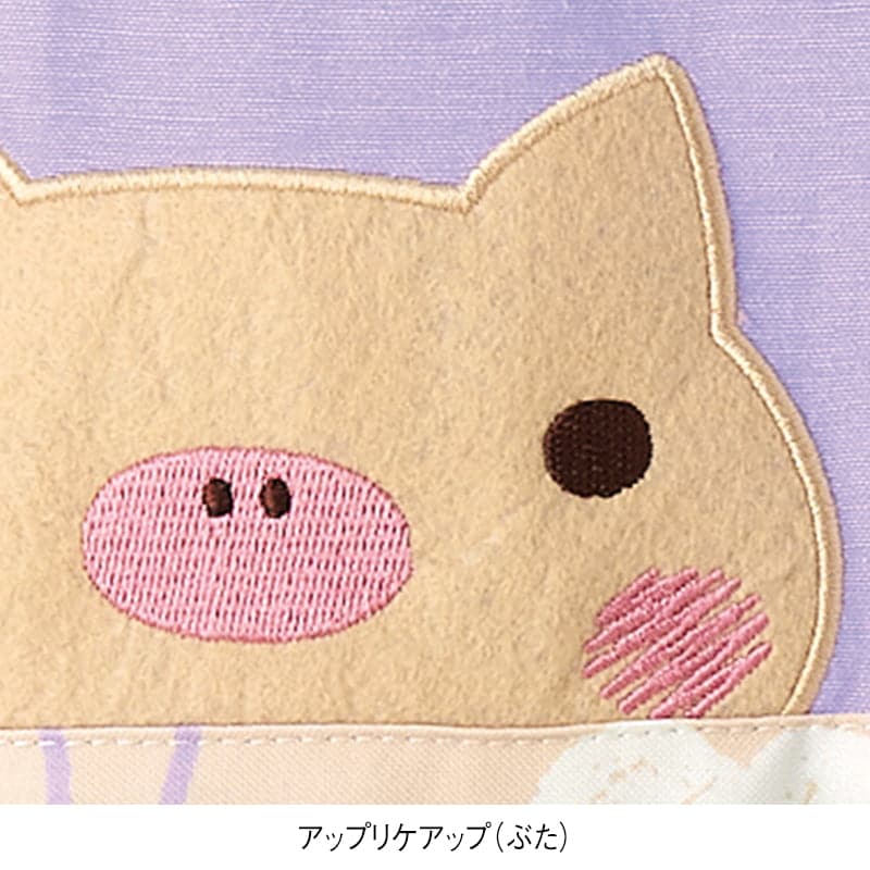ウエスト柄切替えアニマルエプロン