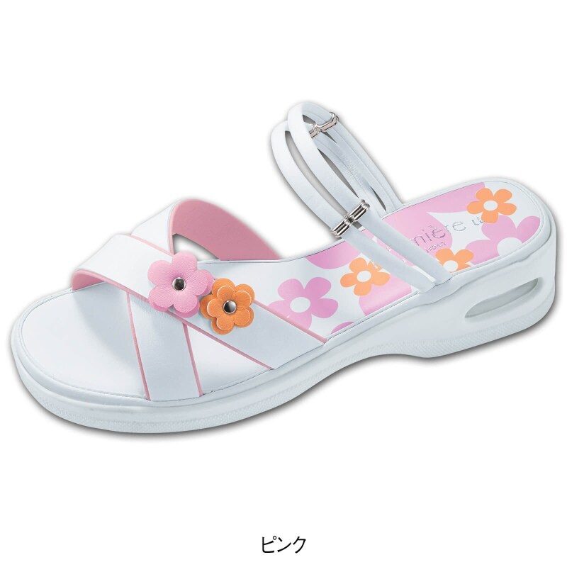 フラワーエアーサンダル ナースサンダル 看護師 ナース の通販ならアンファミエ