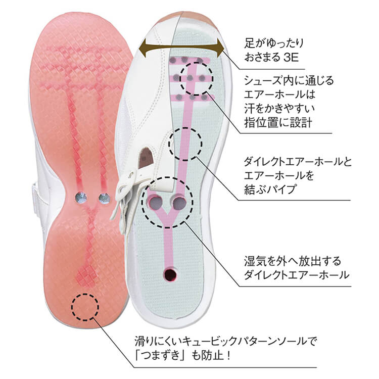 ☆＜天使のナースシューズ＞クローズトップ2WAYエアーシューズ