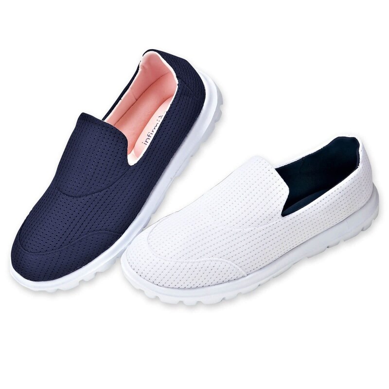 軽量スリッポンスニーカー 低反発中敷付き ナースシューズ 看護師 ナース の通販ならアンファミエ