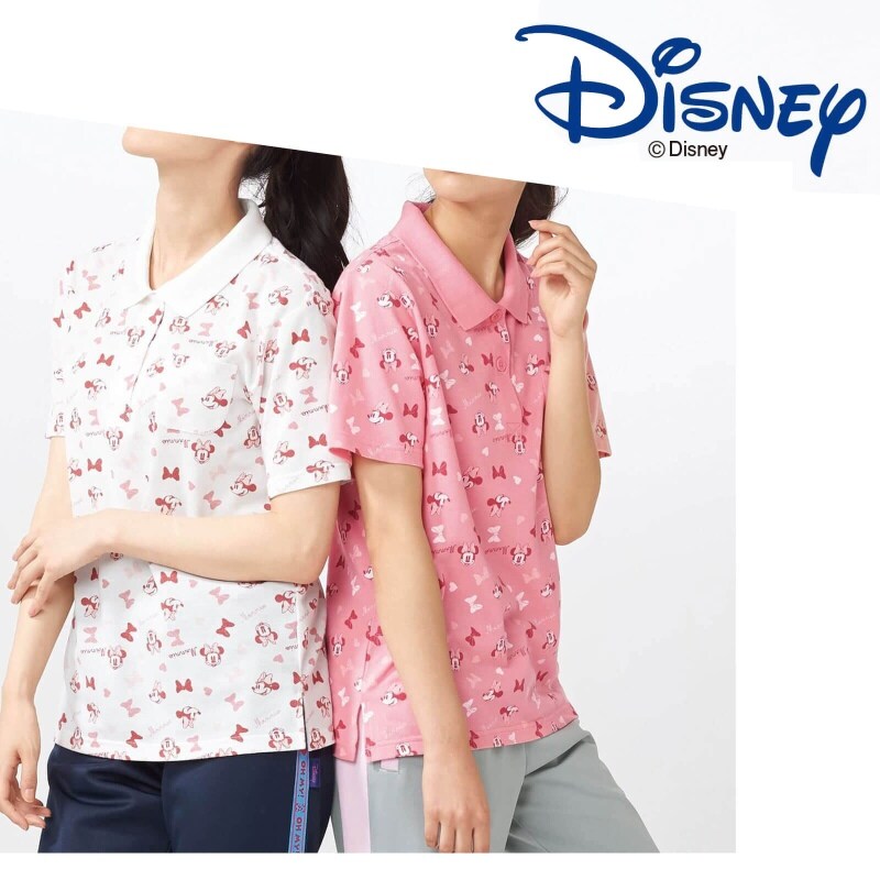 ディズニー 総柄ポロシャツ 訪問介護 介護 看護師 ナース の通販ならアンファミエ