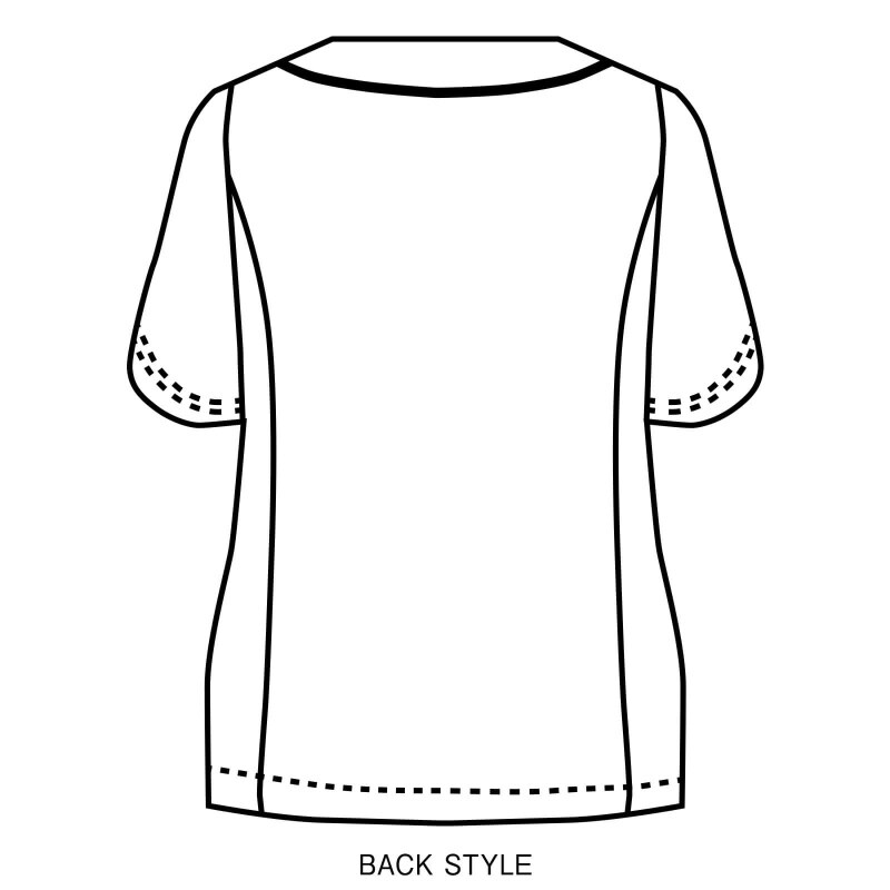 パウダータッチパイピングvラインスクラブ 白衣 ナース服 ナースウェア 看護師 ナース の通販ならアンファミエ