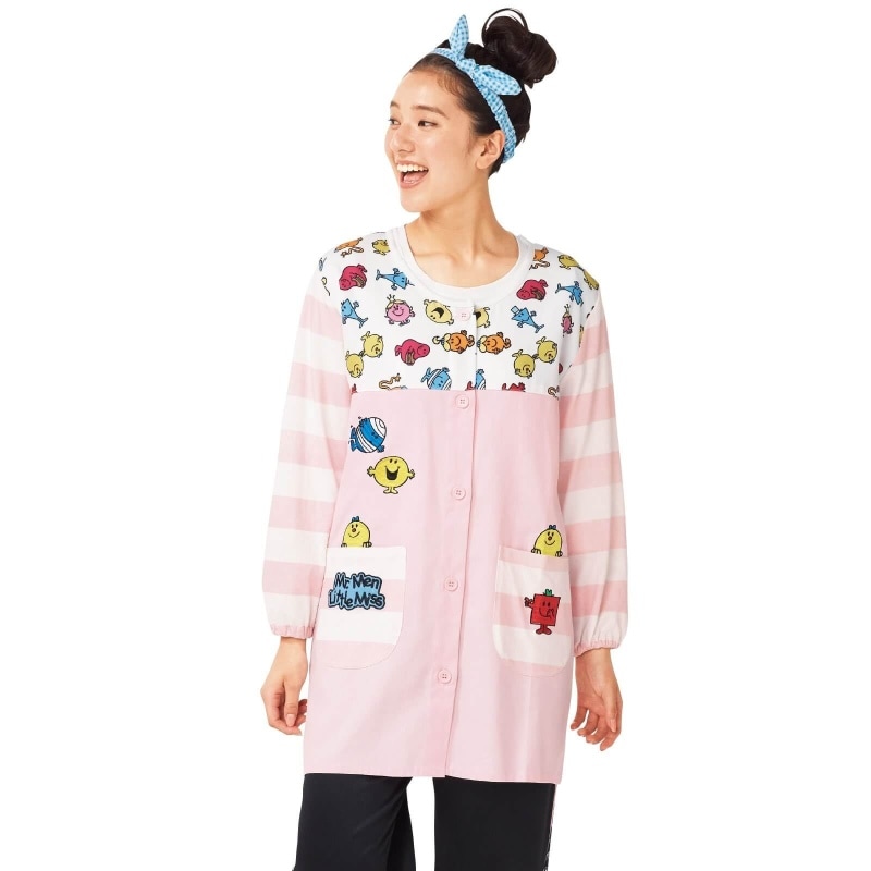 <ミスターメンリトルミス>袖ボーダー割ぽう着