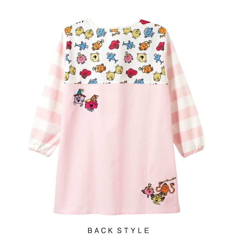 <ミスターメンリトルミス>袖ボーダー割ぽう着