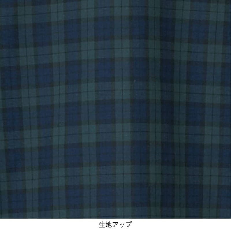 ドット×ブラックウォッチスモック