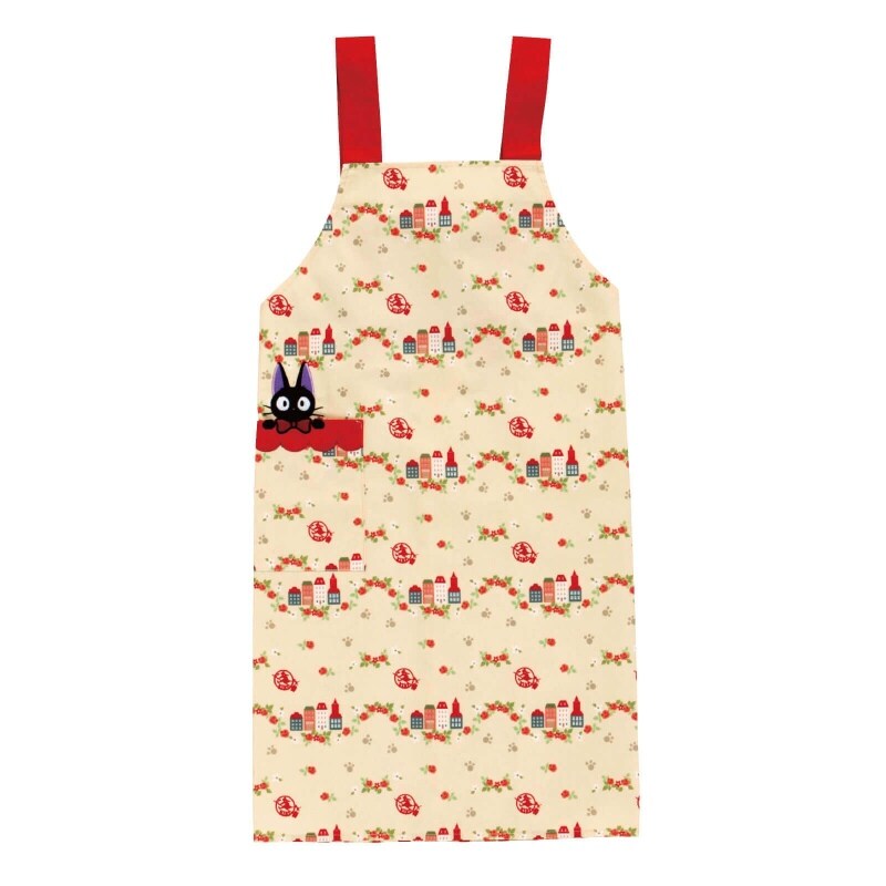 <魔女の宅急便>バラと家H型エプロン
