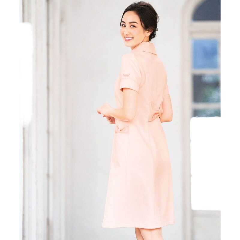 ハナエモリ バタフライリボンワンピース 白衣 ナース服 ナースウェア 看護師 ナース の通販ならアンファミエ