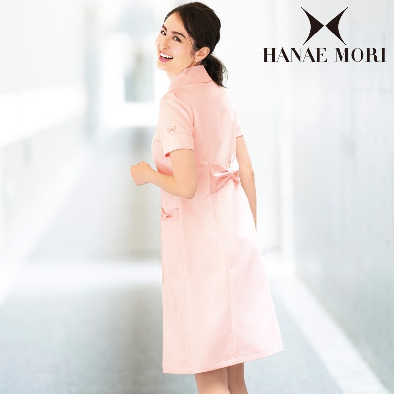 ハナエモリ バタフライリボンワンピース 白衣 ナース服 ナースウェア 看護師 ナース の通販ならアンファミエ