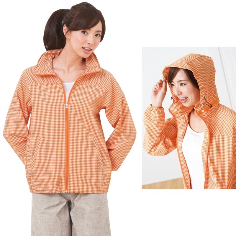 ギンガムチェック ラグランパーカー 訪問介護 介護 看護師の通販ならアンファミエ
