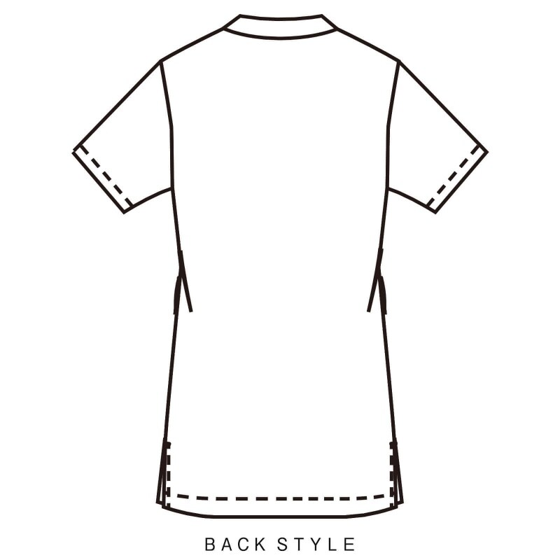 ヘルミノルディックライン 総柄スクラブ 白衣 ナース服 ナースウェア 看護師 ナース の通販ならアンファミエ