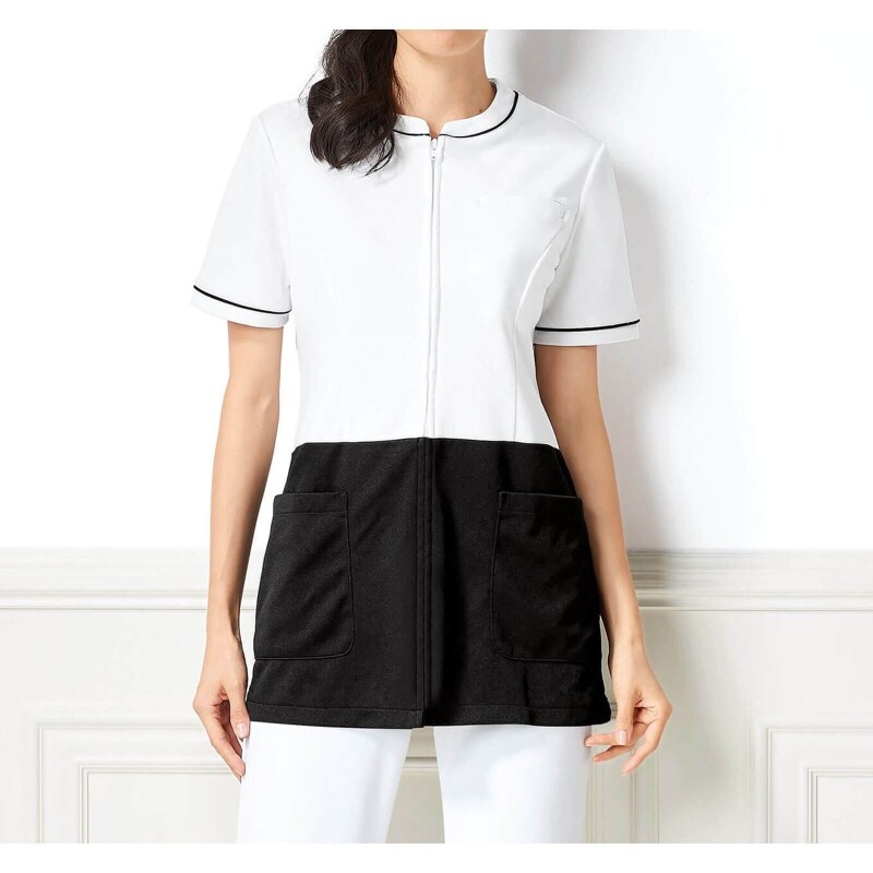 ビューティウェア バイカラーストレッチジャケット: 白衣・ナース服