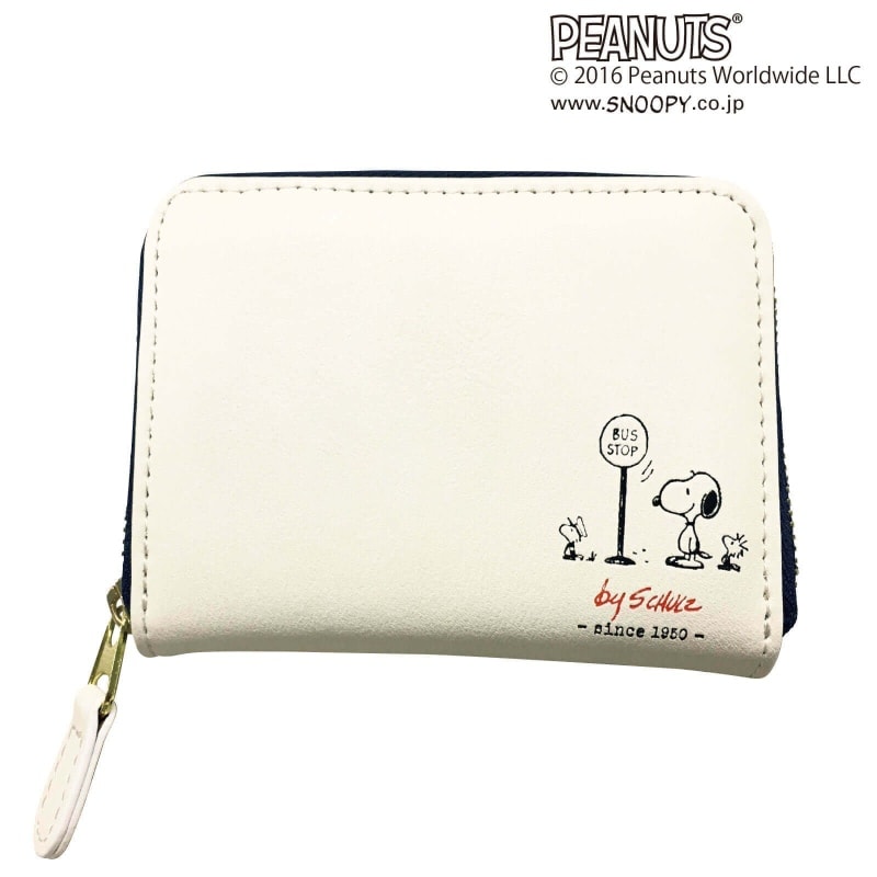 スヌーピーコイン&カードケース(バス) ホワイト