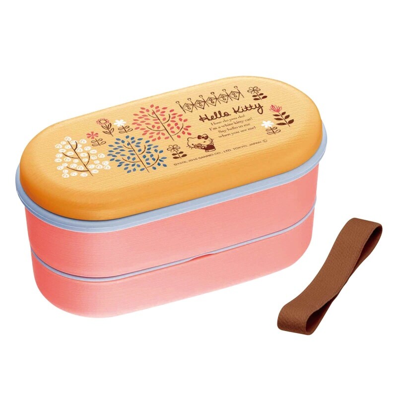 ハローキティ木目2段ランチボックス