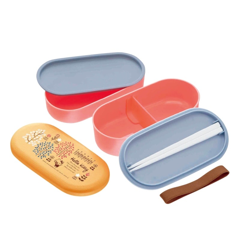 ハローキティ木目2段ランチボックス