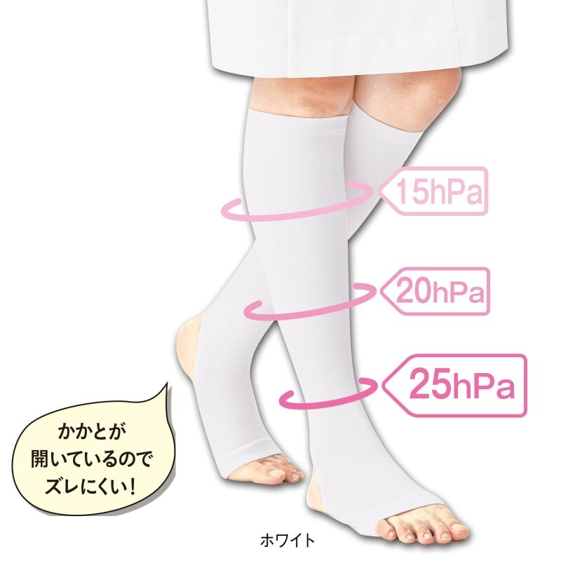 ハーブミント加工着圧オープントゥ パンスト ソックス 看護師 ナース の通販ならアンファミエ