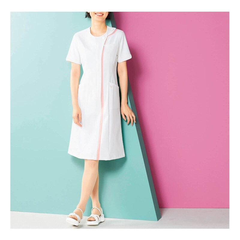 マリ クレール ハート クローバー丸首ワンピース 白衣 ナース服 ナースウェア 看護師 ナース の通販ならアンファミエ