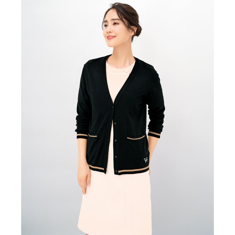 ＜ハナエモリ＞ラインカーディガン