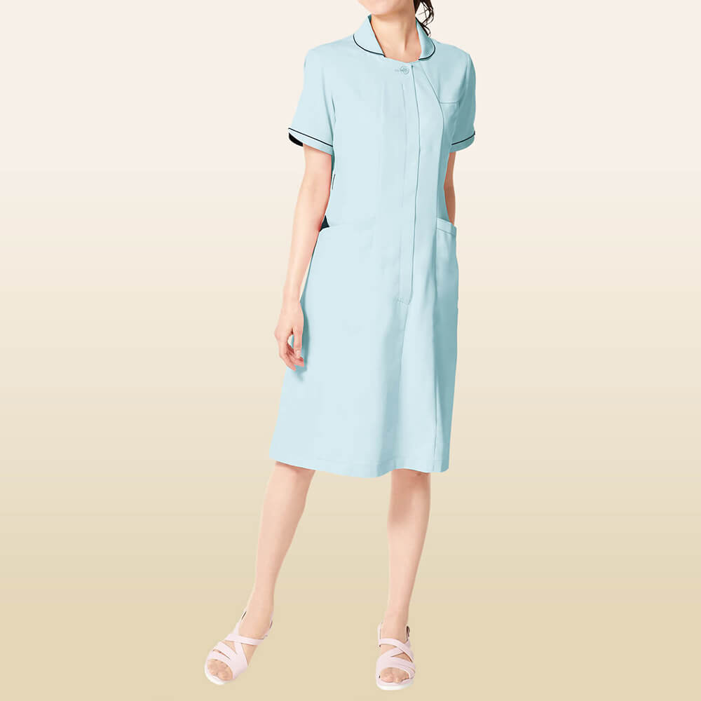 モンブラン ストレッチカシミア ラウンドカラーワンピース 白衣 ナース服 ナースウェア 看護師 ナース の通販ならアンファミエ