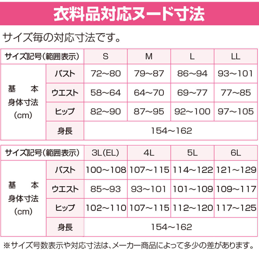 サイズガイド 看護師 ナース の通販ならアンファミエ